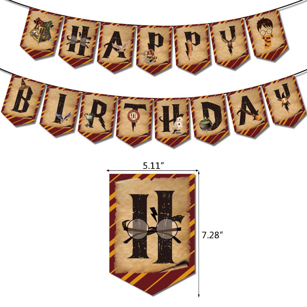 Harry Potter Magical Wizard Party Supplies Include Banner Cake Toppers Balloons
