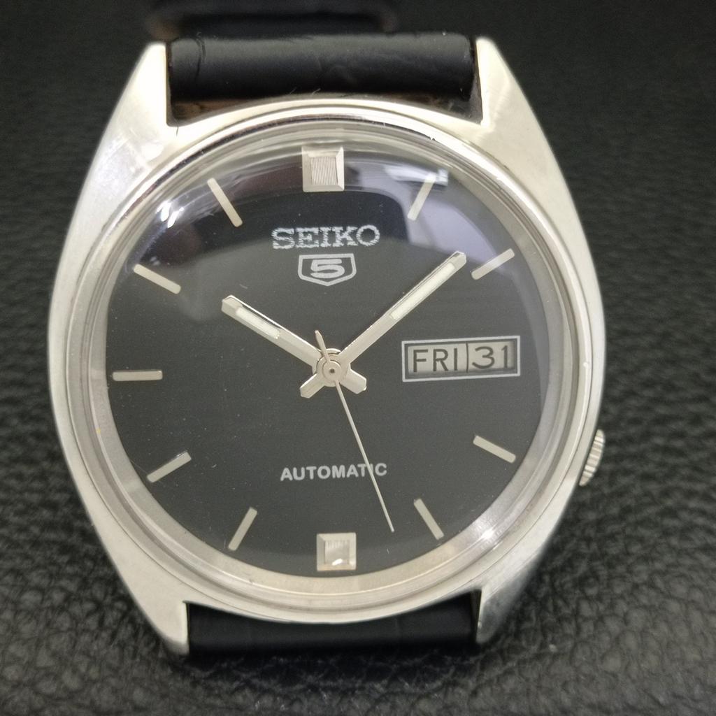 ЯПОНИЯ ВИНТАЖ SEIKO 5 АВТОМАТИЧЕСКИЕ 7019A МУЖСКИЕ ЧАСЫ С ЧЕРНЫМ ЦВЕТОМ ЦИФЕРБЛАТА a701403-5 R206b-a701403