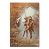 Retro Romantic Lover Oil Painting Couple Figure Painting Wall Art Printmaking Living Room Poster