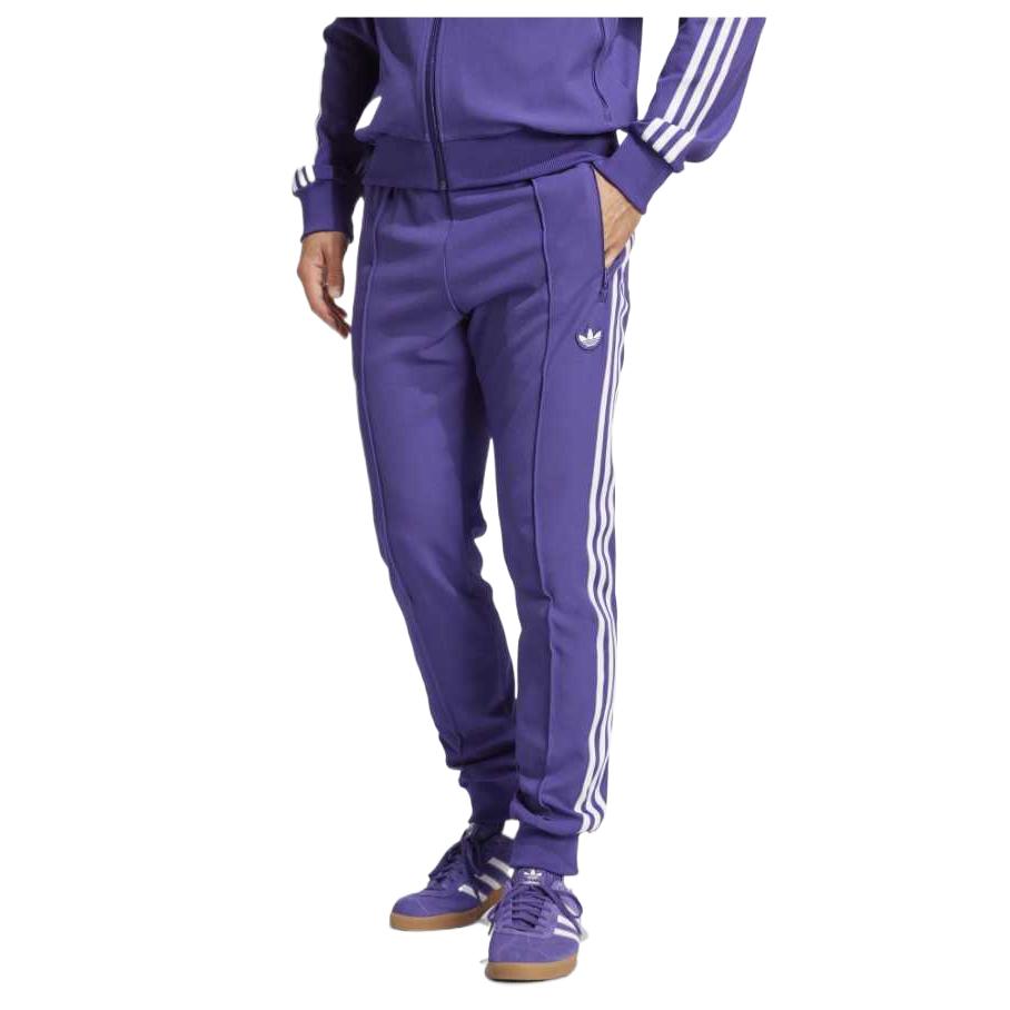 adidas Оригинальные повседневные удобные мягкие модные трикотажные спортивные брюки мужские низы фиолетового цвета JF2579
