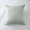 Woven-dyed Pillowcase Large Checks Deco "Gaïa Match" 60 X 60 Cm & 50 X 70 Cm "Cotton Gauze" - Gaïa Match Eucalyptus - 60 X