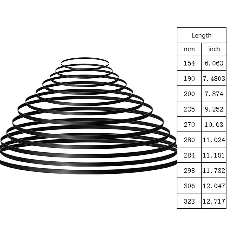 11PCS Rubber Turntable Belt Replacement Kit Record Player Drive Belts Square Cassettes Tape Machine Belts