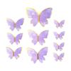 48Pcs Purple Butterfly Cake Decoration Colorful 3D Butterflies Cupcake Toppers For Birthday Wedding Butterfly Cake Decor Supply