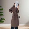 Женское двустороннее кашемировое шерстяное пальто - Мода в корейском стиле Осень/Зима 2025.