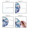 Round Stained Glass Style Window Hangings 5.9 Inch Colorful Sun Catcher with Chain for Indoor Outdoor Decor Light Reflection Artistic Gift