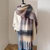 Luxury Cashmere Women Plaid Scarf Winter Warm Shawl And Wrap Bandana Pashmina Long Tassel Female Foulard Thick Blanke