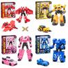 Miniforce X Lucybot Colorful 4 In 1 Transformer Car Robot Toy For Kids