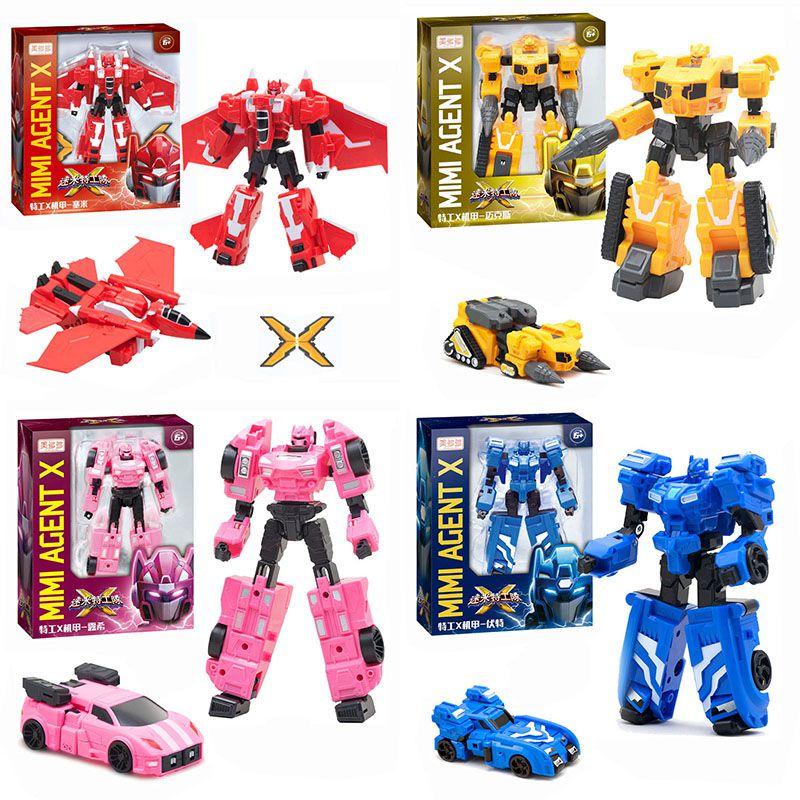 Miniforce X Lucybot Colorful 4 In 1 Transformer Car Robot Toy For Kids