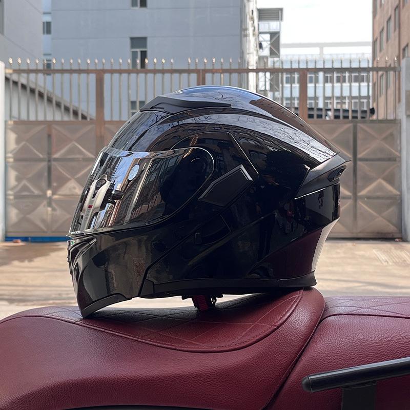 Motorcycle Helmets Men's and Women's Locomotive Full Helmets Bluetooth Peel-off Helmets Electric Vehicle Helmets