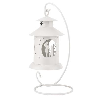 Lover Decor Полый подсвечник Подвесной подсвечник Домашнее украшение ОрнаментБелый