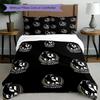 3pcs Duvet Cover Set (1*Duvet Cover + 2*Pillowcase, Without Core), Collingwood Magpies Print Bedding Set, Bedroom Decor, All‑Season, Birthday Gift