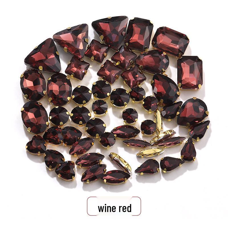 Пришитые вручную смешанные хрустальные стразы-когти для свадебного платья и аксессуаров для браслета