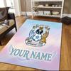 Custom Name Coventry City Flannel Pattern Square Carpet,Area Rug,Carpet Rug for Living Room Bedroom Sofa Playroom Decor,Non-slip Floor Mat