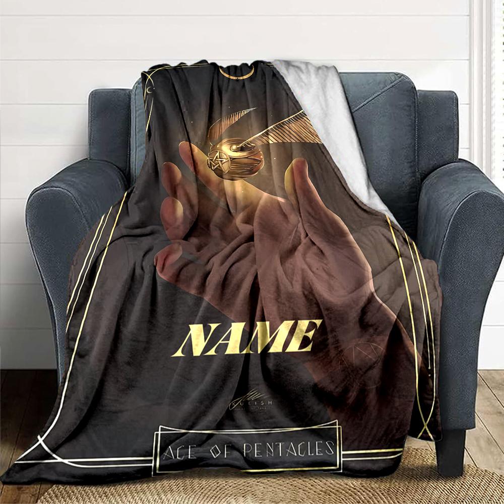 Custom Name Harry Potter Night blanket for Couch & Bed, Plush Cozy Fuzzy Blanket Super Soft & Warm Blankets for Fall and Winter. 090881