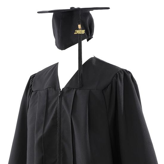 1 комплект академической униформы включает в себя шапку, шаль, почетный канат, мантию с V-образным вырезом и рукавами «летучая мышь», комплект из выпускной шапочки и мантии 2025 года для памятных выпускных мероприятий