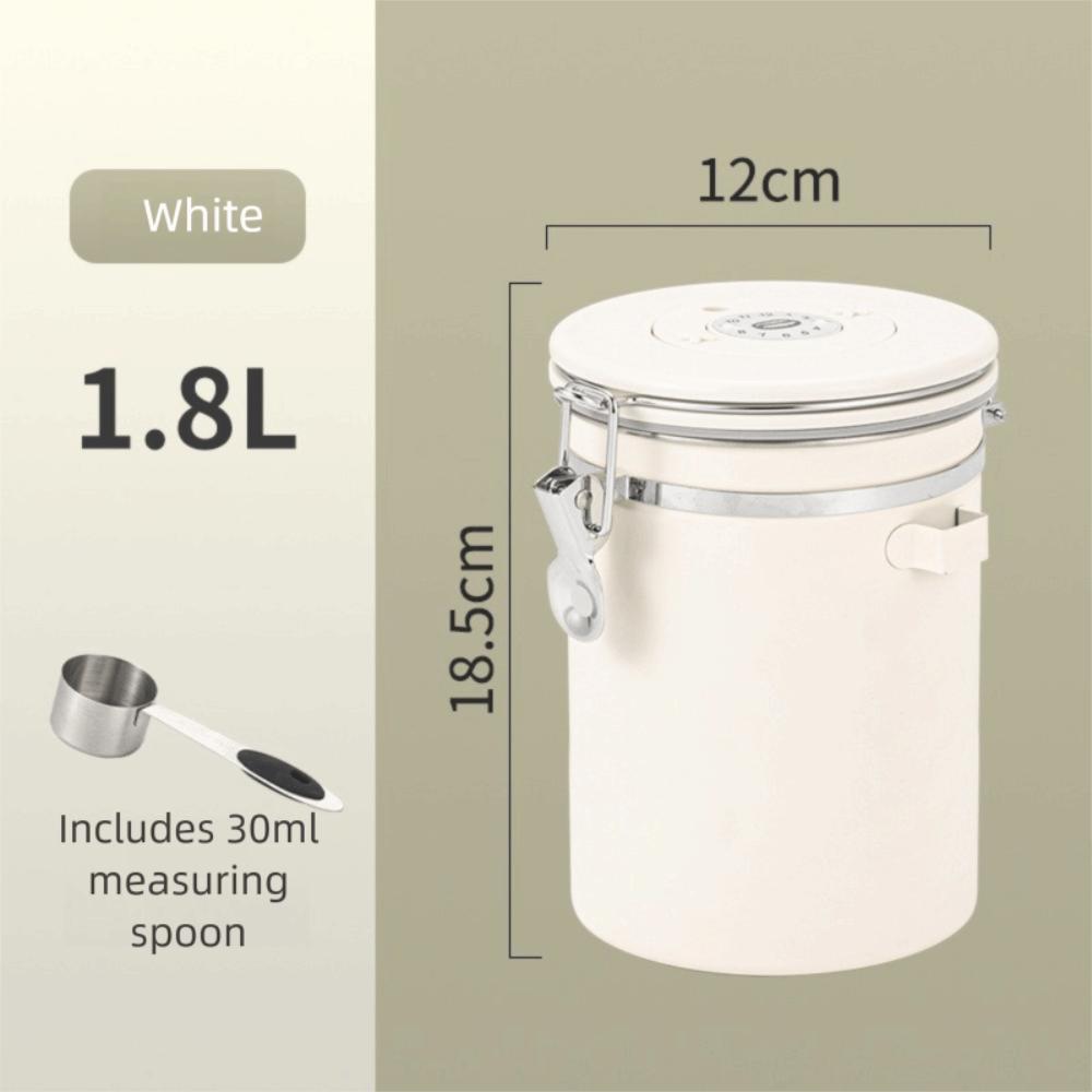 Sealed Coffee Bean Storage Box Stainless Steel Kitchen Storage Jars Coffee Bean Cans  Cafe Supplies