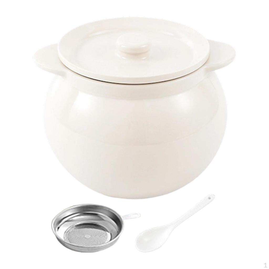 Container with Strainer, Kitchen Canister, Frying Oil Storage Can for Cooking, Restaurant, Farmhouse