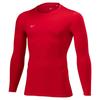 Soccer Wear Inner and Chinese Size 2XL Fleece-Lined Shirt, Warm, Stretch, Antibacterial, Odor-Resistant, P2MAB550, Unisex, Red,
