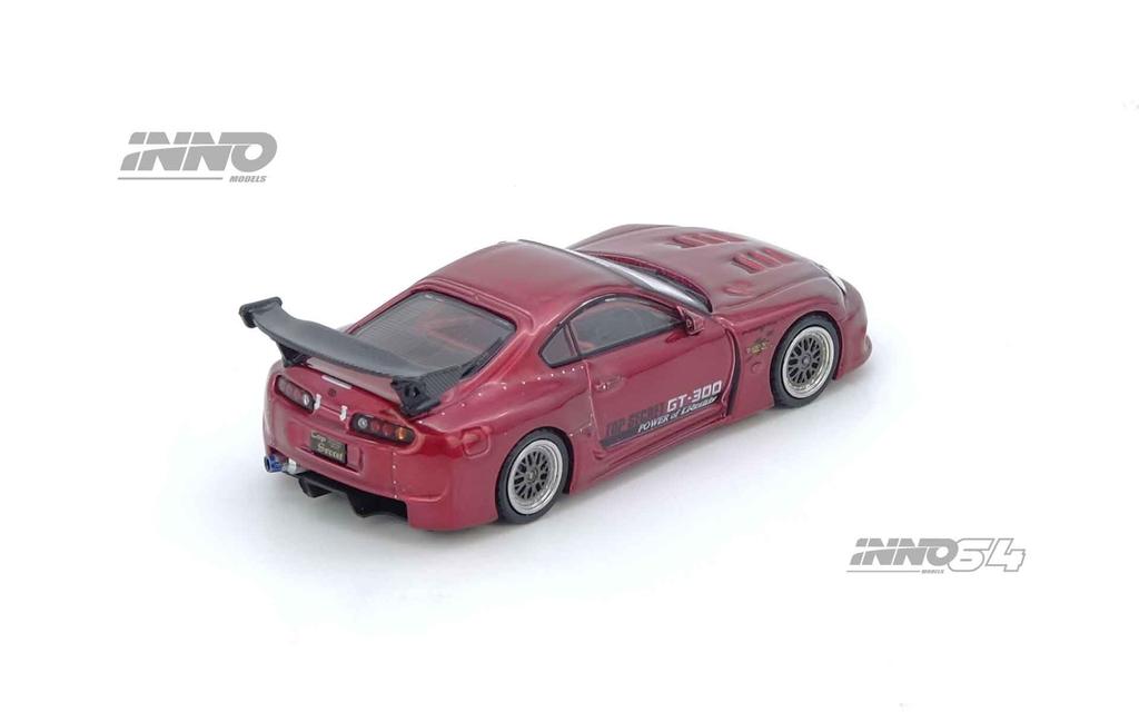 Inno Models Scale Toyota Supra TOP SECRET Red Finished Product 1/64 (A80) A80TS-RED