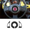 Car Interior Center Console Steering Wheel Demister Vent Carbon Fiber Protective Sticker For Fiat 500