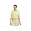 Футболка Dri-FIT One Luxe Solid Color Crew Neck Short Sleeve T Shirt Women Tops Bright-Green DD4922-331