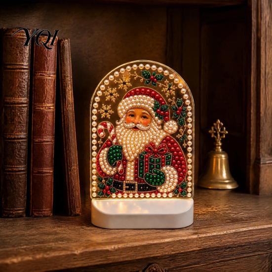 Modern Desktop Ornaments Christmas Pearl Light for Holiday Home Decor, Acrylic LED Decorative Elegant Room Accents Lamp with Soft Glow Bedroom