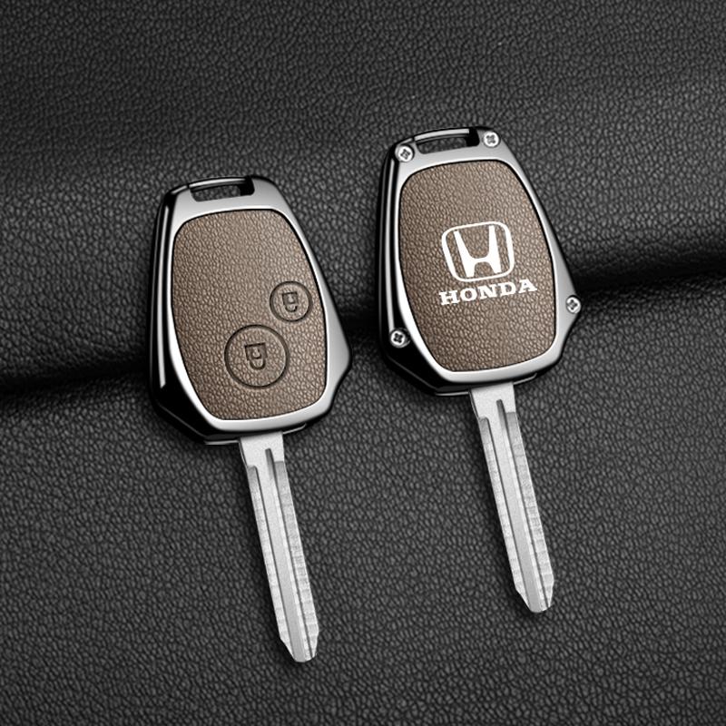 Zinc Alloy Leather Car Remote Key Case Cover For HONDA Accord CRV Pilot Civic 2003 2007 2008 2009 2010 2011 2012 2013 Accessory XE2
