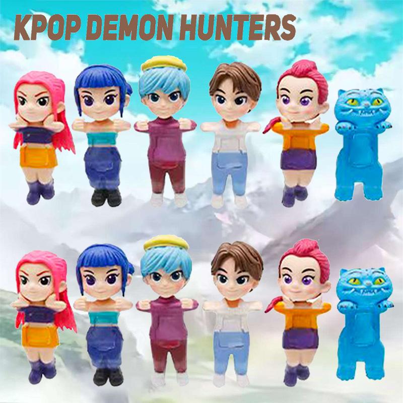 12 шт. K-pop Истребители демонов Игрушка Фигурка Дерпис Тигр Руми Мира Зои Сасси Фигурка Кукла для рождественских подарков