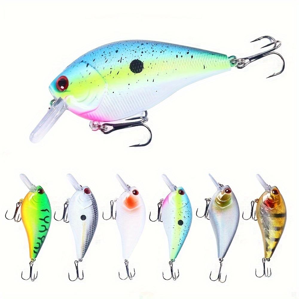 6pcs Artificial Wobbler Shallow Diving Crankbait - Catch More Bass & Pike with Hard Bait Fishing Lure!