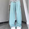 Брюки палаццо для женщин на весну и лето Тонкие с высокой талией Утягивающие Свободные из хлопка и льна Прохладные Повседневные Защита от солнца Ленивый стиль
