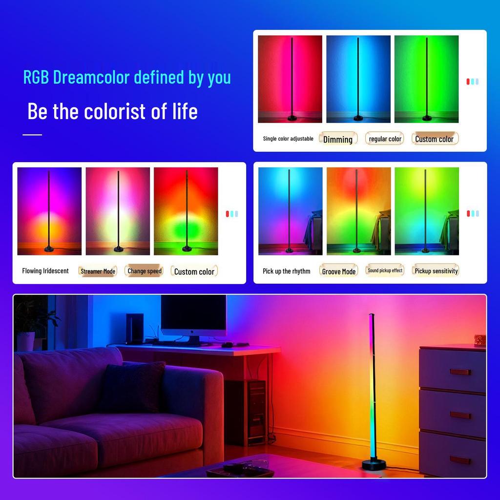 RGB-подсветка с дистанционным управлением для атмосферы в спальне и для киберспортивного стриминга