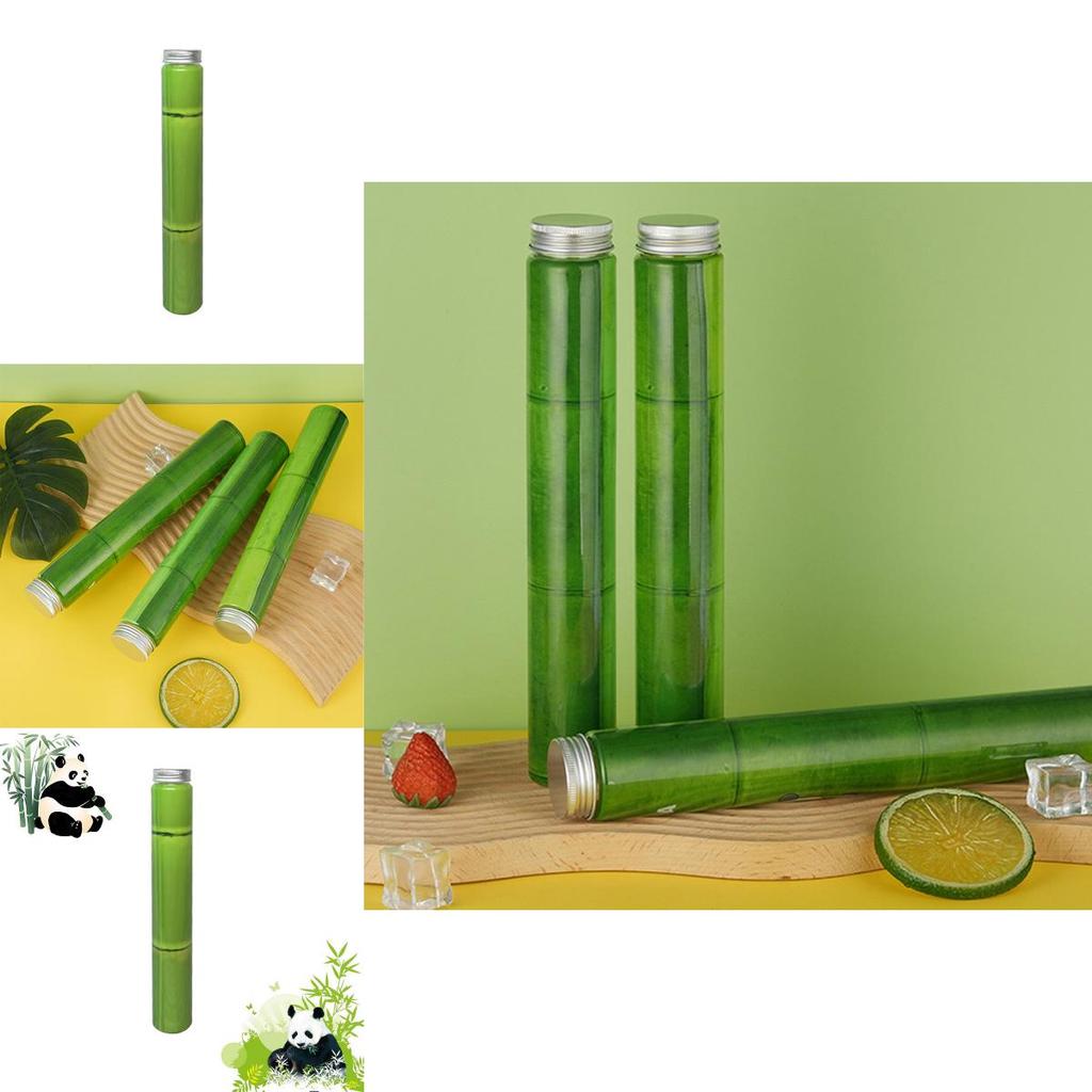 400 мл ПЭТ Пластиковый Тамблер с Дизайном Бамбука для Занятий Спортом на Открытом Воздухе и Напитков