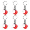 6 шт. брелок в форме настольного тенниса из сплава, кольцо для сумки, подвеска для ключей для женщин и мужчин