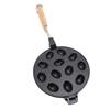 Walnut Cookie Maker 12 Holes Anti Stick Aluminum Alloy Composite Wood Nut Cookie Shaped Maker Pan for Cakes Egg Waffle