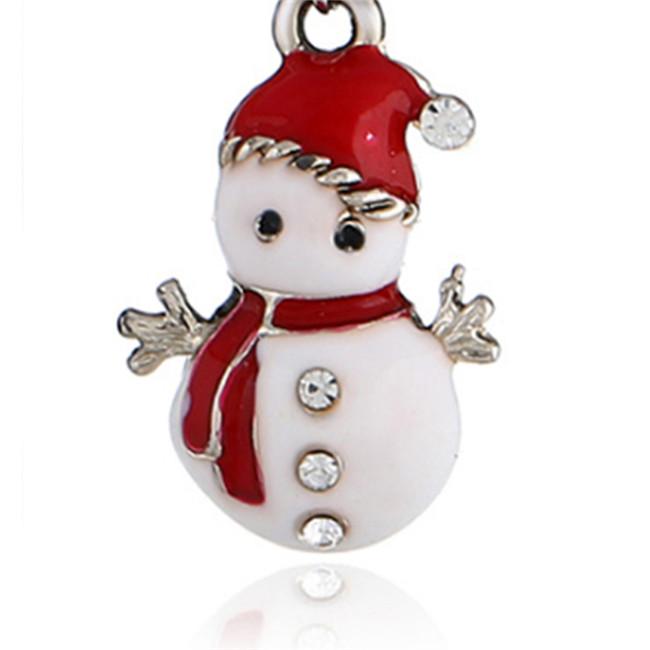 Christmas Snowman Earrings Drop Dangle Cartoon Gift Jewelry for Women Girls Party Accessory