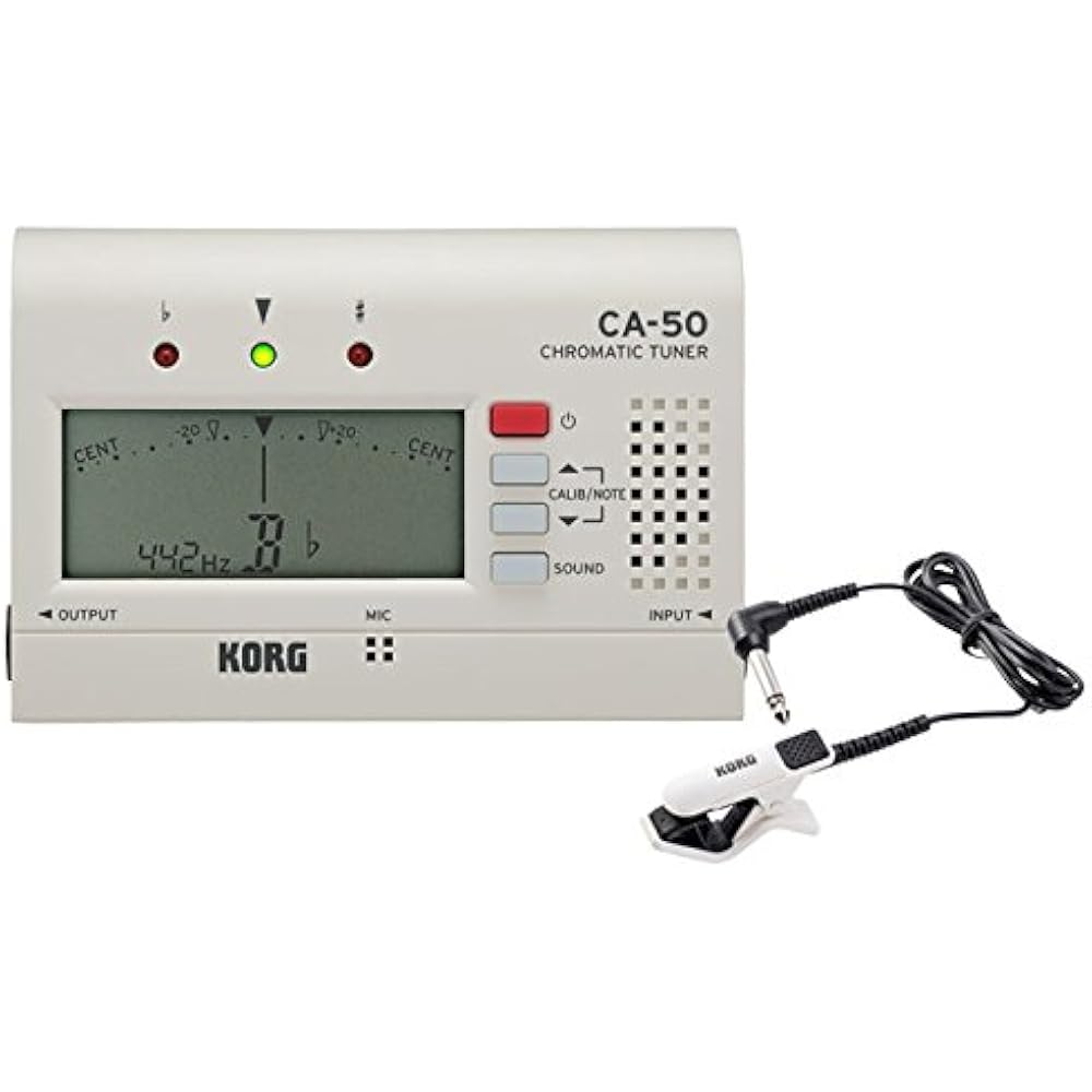 KORG (КОРГ) хроматический тюнер CA-50 + контактный микрофон CM-300-WHBK комплект