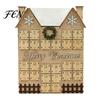 Wooden Christmas Advent Calendar House Calendar, with 24 Drawers, Countdown to Kids Adults Gift Box, Refillable Xmas Desktop Decoration Box