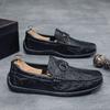 Туфли Doudou мужские 2025 новые модные мужские туфли на один шаг ленивые туфли мужские повседневные кожаные туфли чехол помощь мастерство