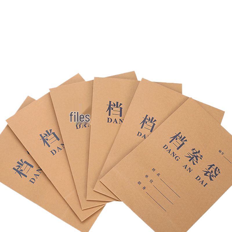 Kraft A4 Blue File Folder - Thick, Large Capacity Document Bag with Customizable Logo