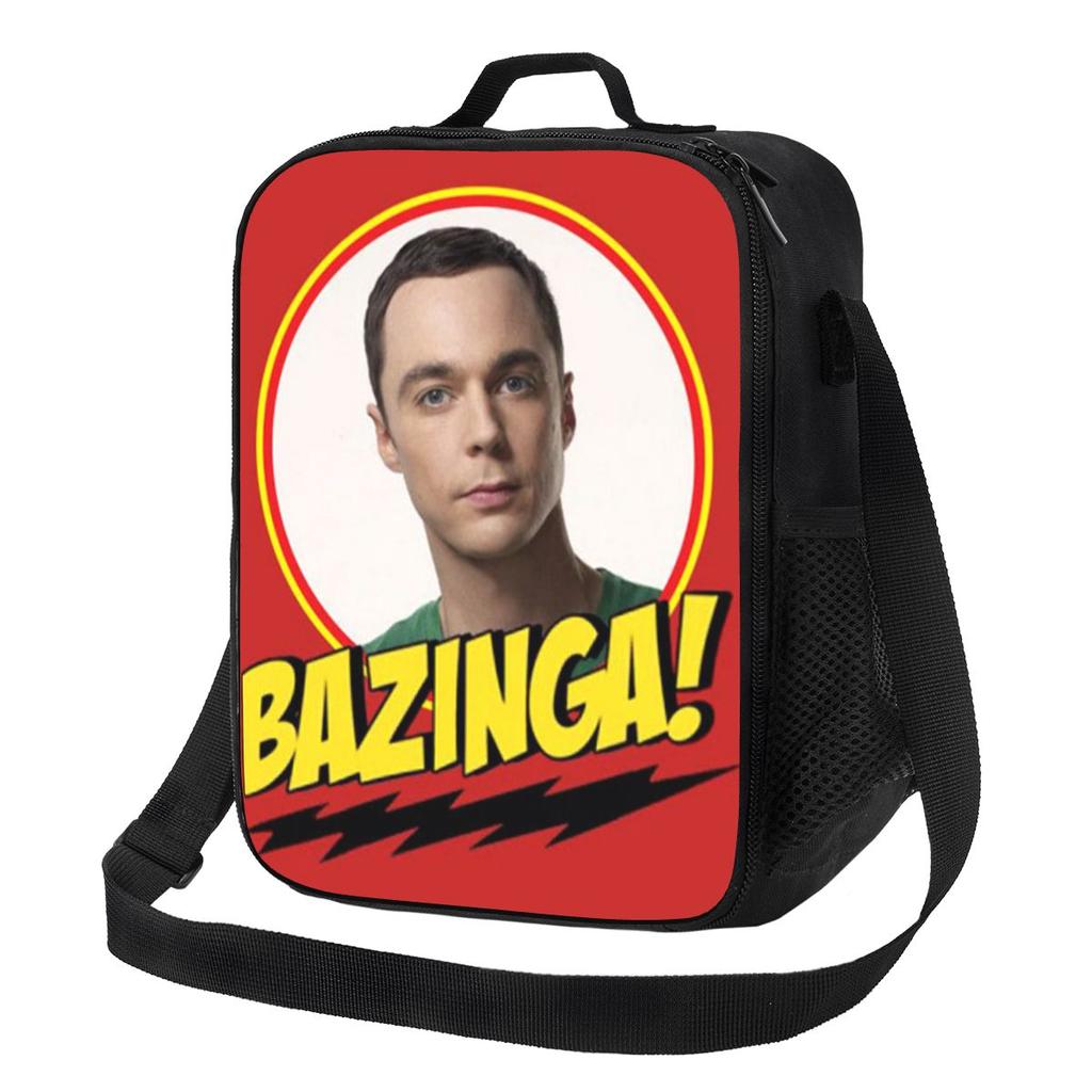 Bazinga The Big Bang Theory Lunch Bags Insulated Bento Box Portable Lunch Tote Picnic Bags Thermal Bag for Woman Student Office