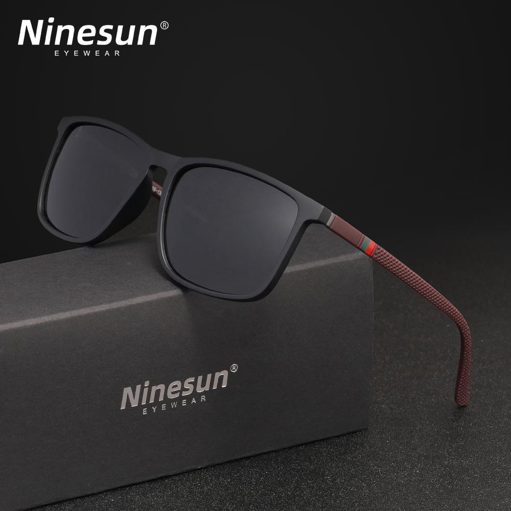 NINESUN Men/Women Sunglasses Polarized UV400 Protect Ultralight Rectangle Fishing Glasses Driving Anti-Glare Mirror Lens