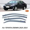 For TOYOTA CROWN 2010 2011 2012 2013 2014 Outer Trim Chrome Accessories Window Rain Guards Deflectors Visor Shades Ventvisor
