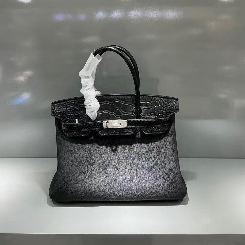 2026 Новая кожаная сумка Fubao из кожи TOGO с матовым узором под крокодила, натуральная кожа, женская сумка 25/30 см, серебряная пряжка, платиновая женская сумка