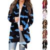 Women's Casual Cardigan Halloween Printed Long Sleeve Top Without Pockets