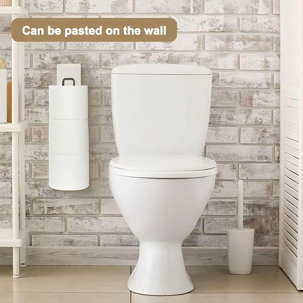 Extended Toilet Roll Paper Holder Wall Mounted Lengthen Tissue Storage Holder Bathroom