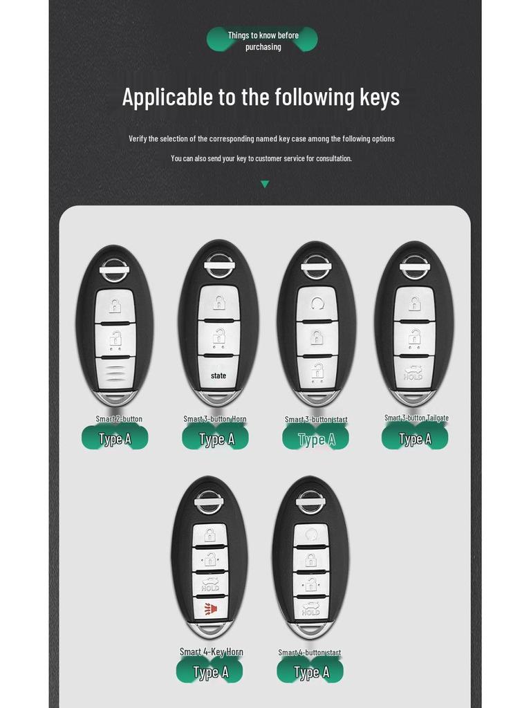 Чехол для ключа Nissan для Altima 14-го поколения, Sylphy, X-Trail, Qashqai, Tiida, Paladin - Унисекс-дизайн