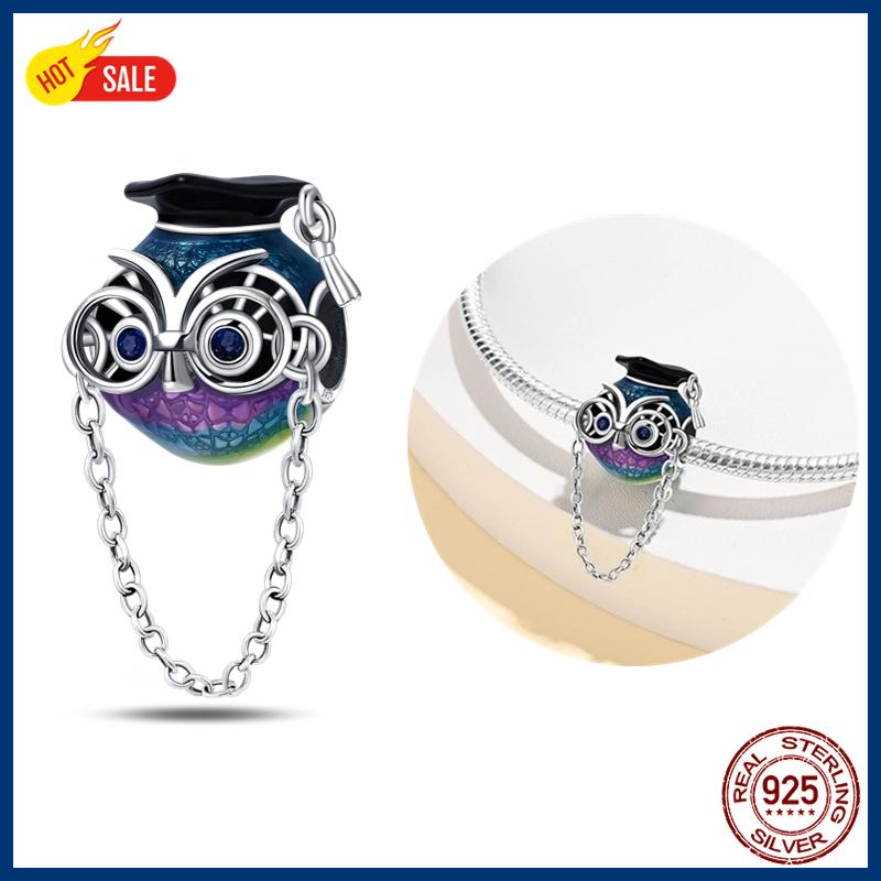 100% S925 Sterling Silver Firefly Charms Evil Eye Hot Air Balloon Blue Charms Fit Original Bracelet DIY Jewelry Making