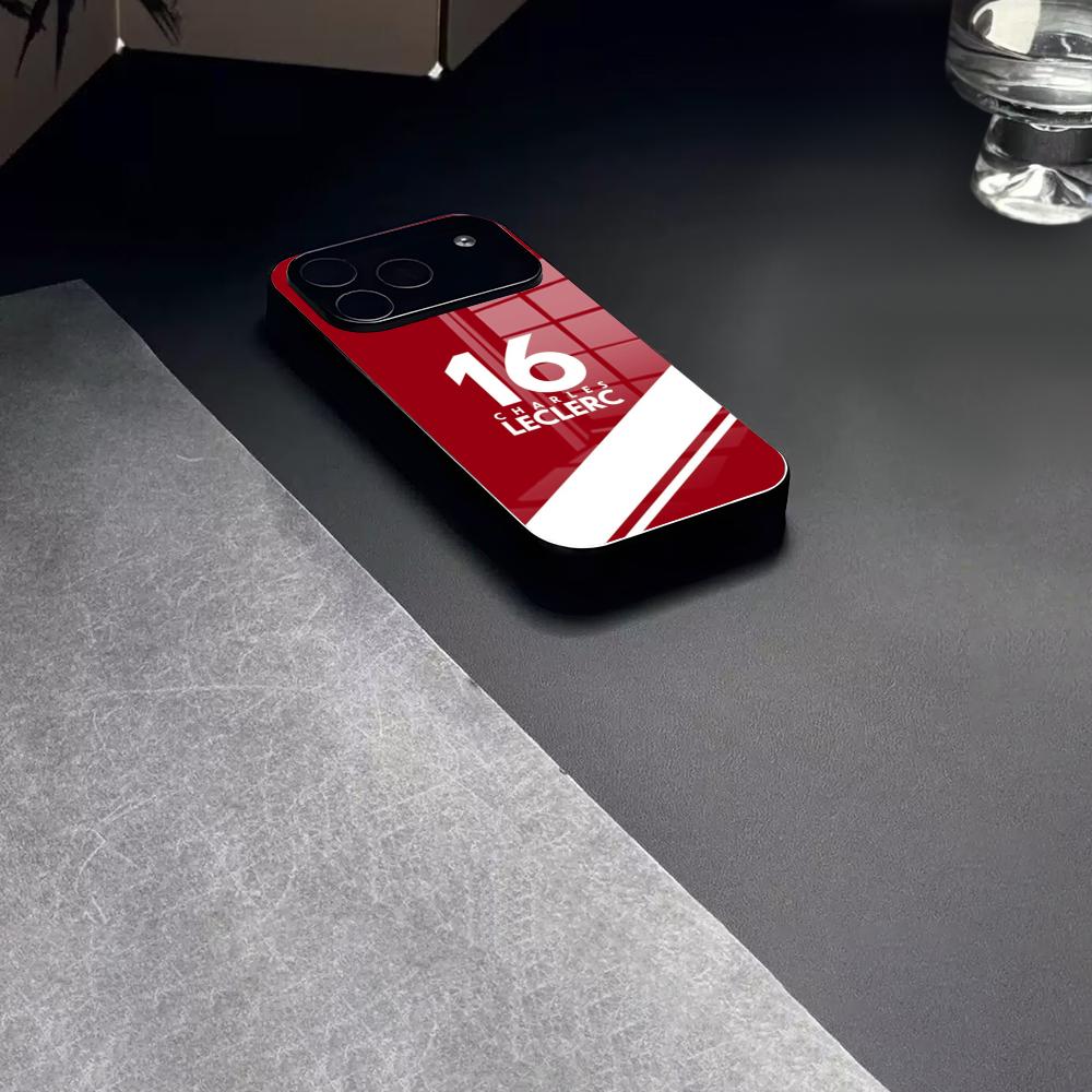 C-Charles L-LeclercS 16 Чехол для телефона Закаленное стекло Для IPhone 17 15 16 14 12 13 11 Pro XS Max Plus Mini Чехол