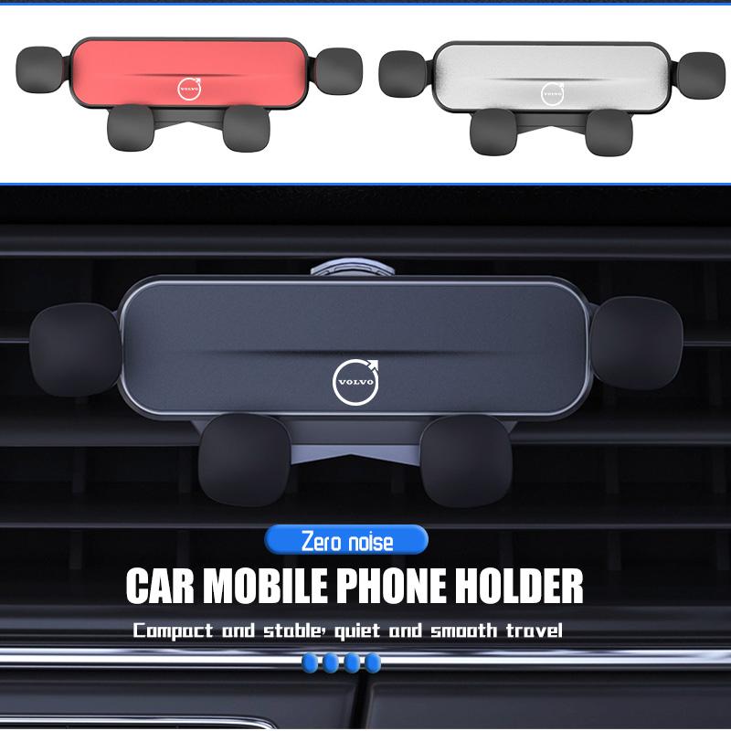 For Volvo Metal Car Air Vent Phone Holder Snap On Universal Mobile Phone Bracket XC90 XC60 C30 S60 C70 XC40 V40 XC70 V70 V60 S80