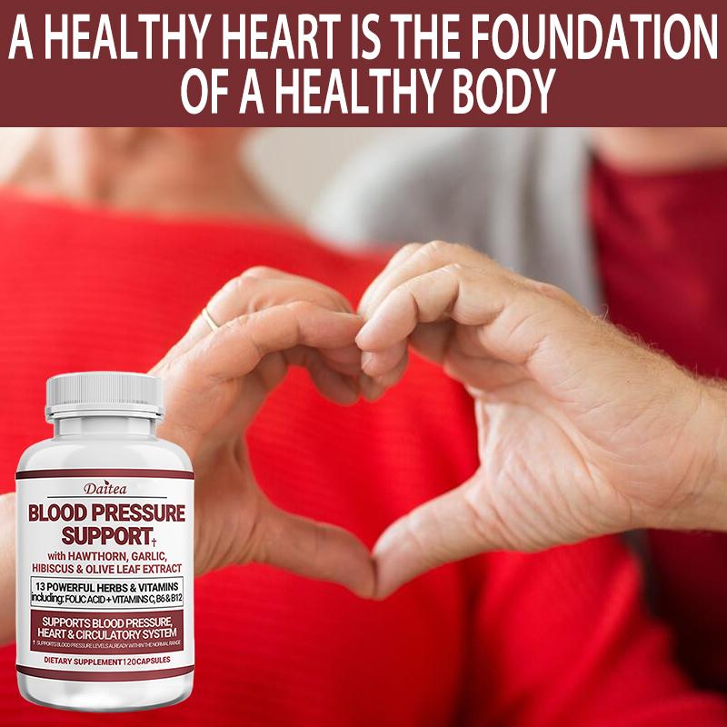 Daitea Blood Pressure Support Supplement, Garlic Powder, 120 Capsules